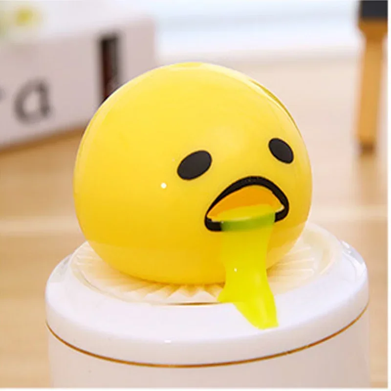 New Funny Egg Yolk Squishy Toys Squeeze Ball Vomit Custard Bun Creative Stress Relief Sticky Toys For Children