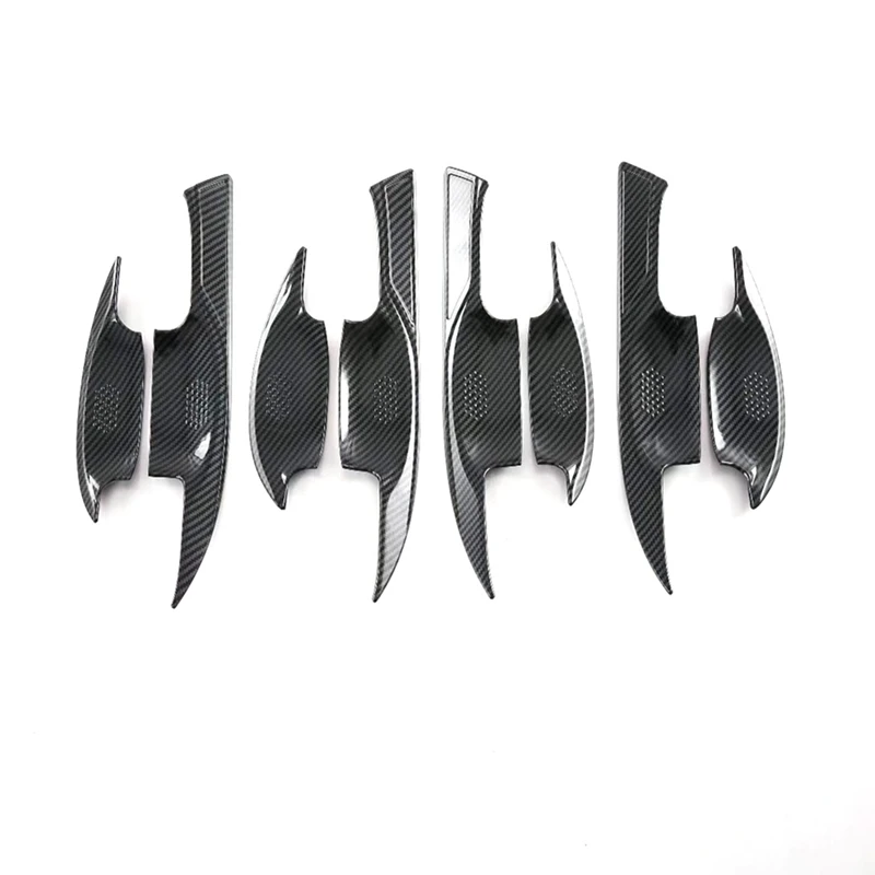 ABS Carbon Fiber Outside Door Handle Cover Bowl Trims For Lexus NX260 NX 260 350H 2022 Car Sticker Exterior Accessories