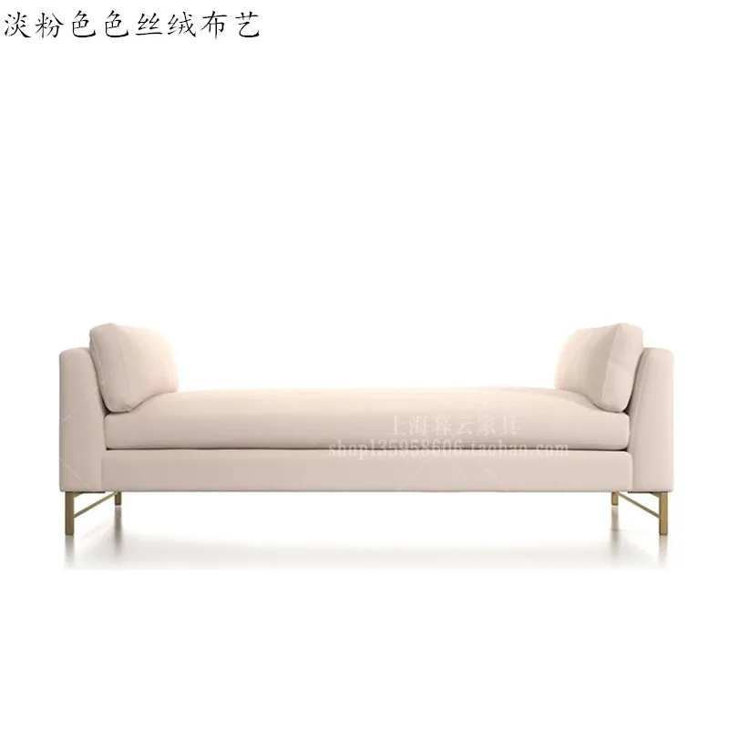 Nordic light luxury fabric bedside stool bedroom without backrest small sofa bedside stool cloakroom long fitting stool shoe cha