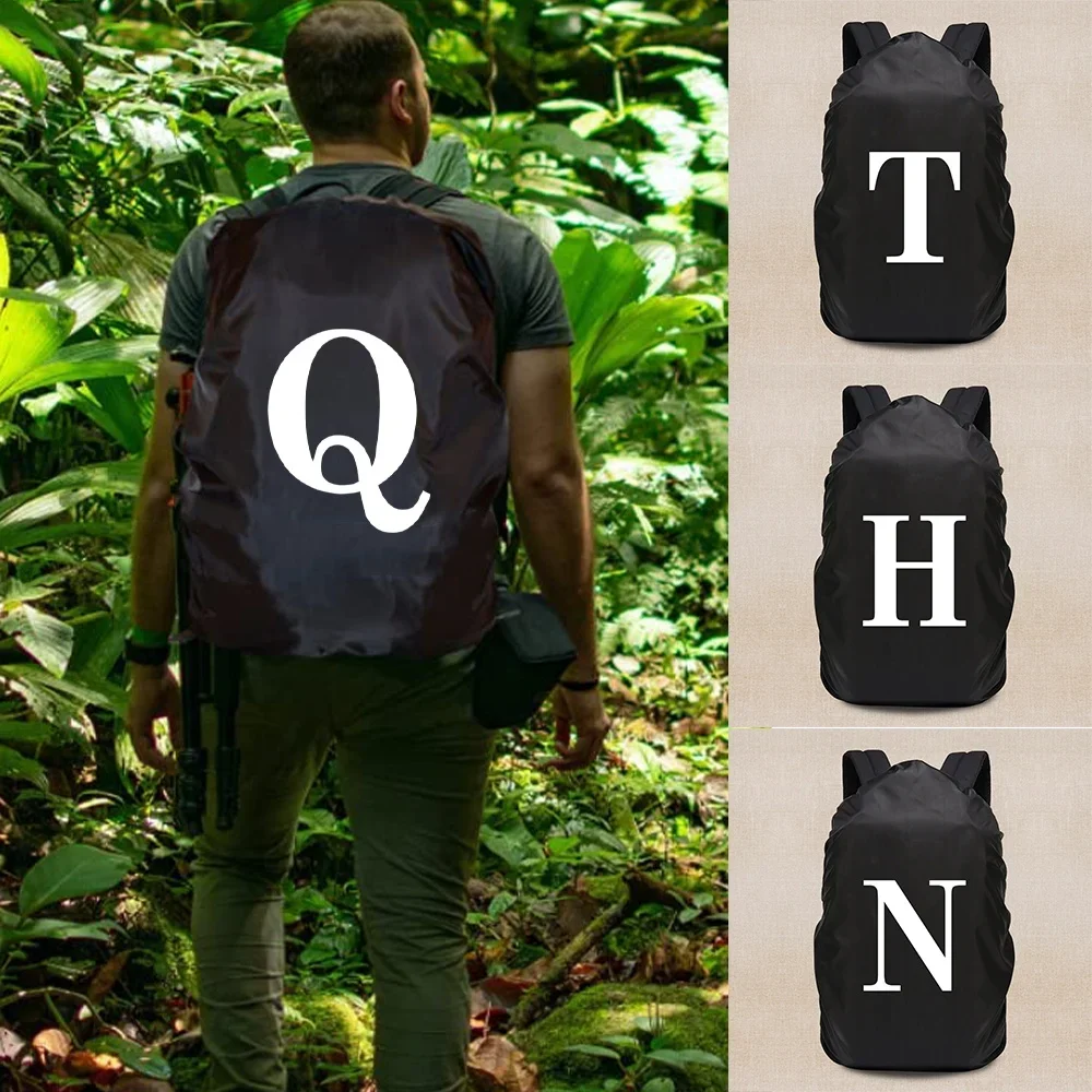 Surname Initials Hiking Bag Safety Rain Cover for 20-70L Backpack Waterproof Protection Covers Outdoor Sport Cycling Camping