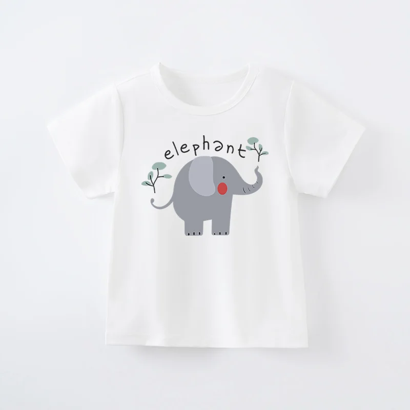 

Одежда детская для улицы, новинка 2024, стильная футболка для мальчиков и девочек, летняя повседневная мягкая модная хипстерская футболка с коротким рукавом и принтом из мультфильма