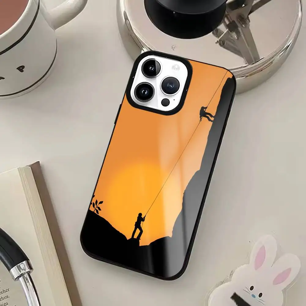 Custodia per telefono C-Climbing per IPhone17 16 15 14 13 12 11 Plus Pro Max Plus Custodia per caricabatterie wireless Funda