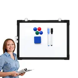 Magnetic Whiteboard Magnetic Mini Whiteboard 1 Eraser 4 Magnets 2 Markers Smooth Double-Sided Writing Drawing Board Aluminum