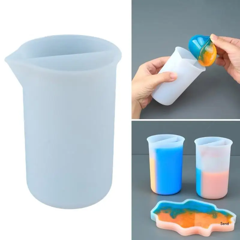 Paint Pouring Split Cup Silicone Resin Mixing Cup for Jewelry Making and Craft