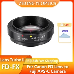 Zhongyi Mitakon FD-FX Adapter Focus Reduction Light Increase Adapter Ring for Canon FD Mount Lens to Fuji X APS-C Frame Camera