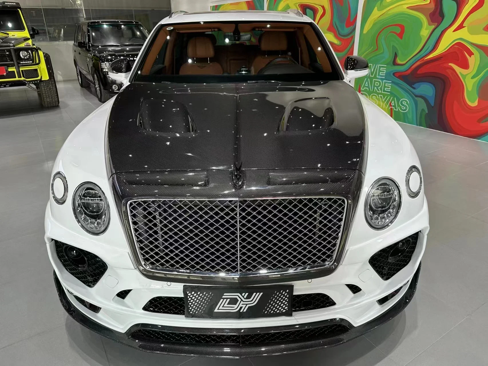 MSY Style Dry Carbon Fiber Front Rear bumper Engine Hood Side Skirts Wheel Eyebrow For Bentley Bentayga Modification Body Kit