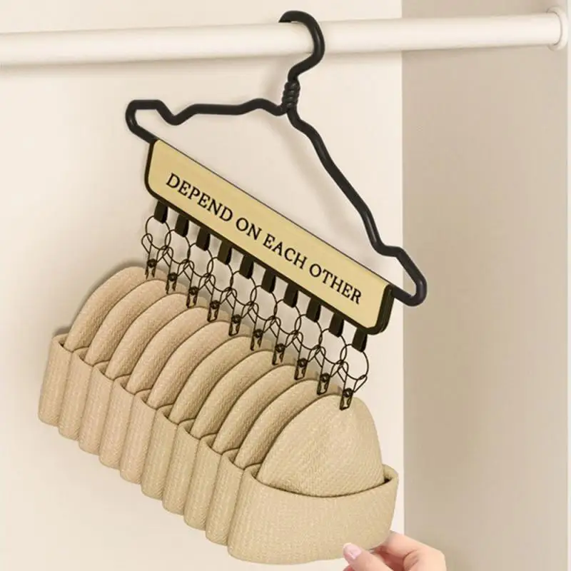 Hat Storage Rack Large Capacity Adjustable Easy To Carry Storage Collectibles Hat Manager Non-woven Fabric + Iron Hook