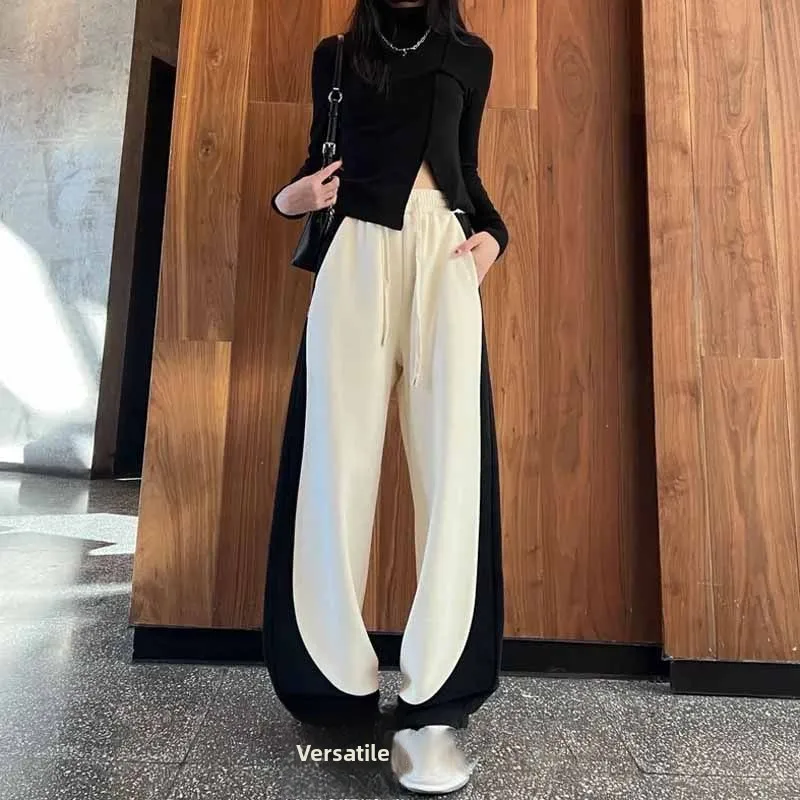 

Весенне-осенние американские цветные спортивные брюки Харлан, модный дизайн, свободные утягивающие повседневные брюки-банан, женские брюки