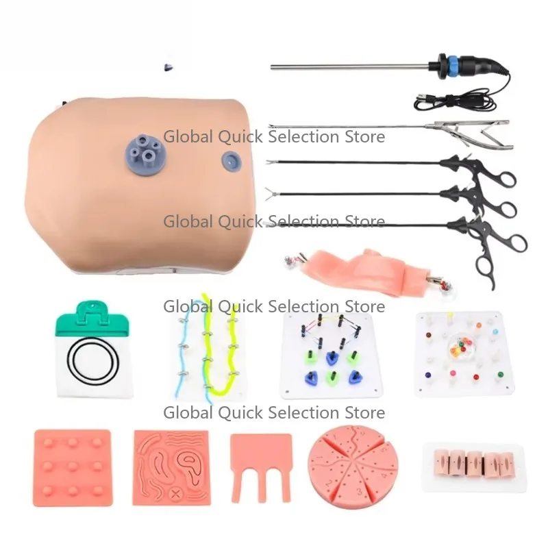

Medeasy Laparosc-opic Endo Trainer Abdominal Full S-kin Trainer Box Laparo-scopic Training Box Simulator Full Set