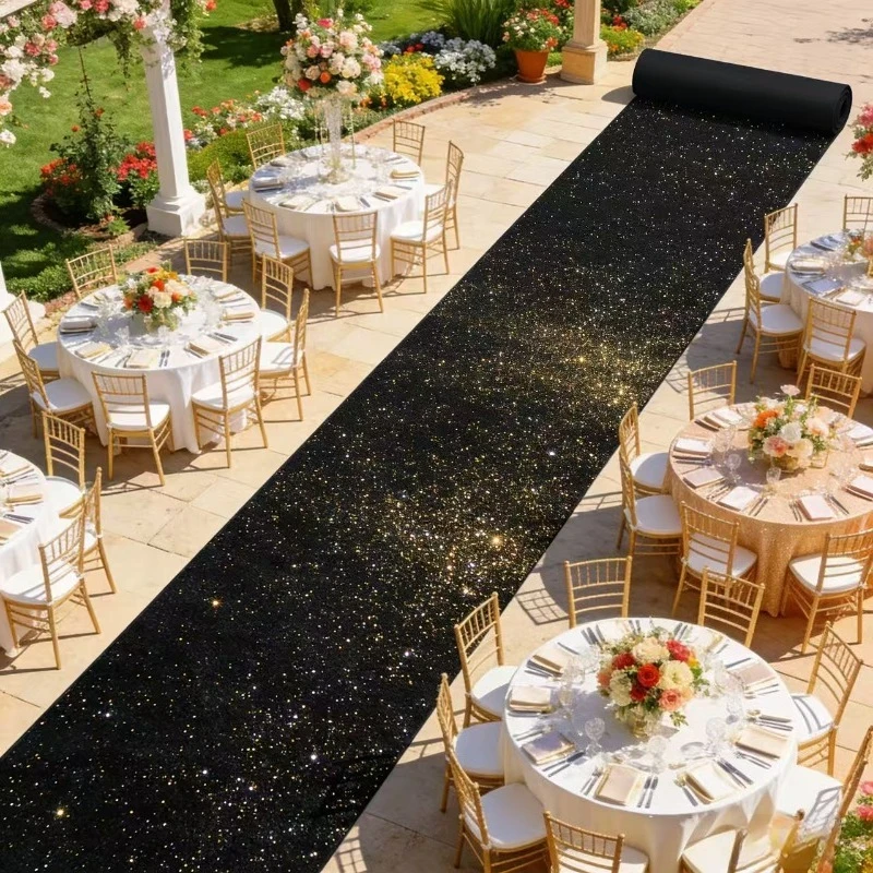 Large-scale Outdoor Wedding Red Carpet, Sparkling Carpet, Bridal Passage Red Carpet, Ceremony Passage Carpet, Festival Accessori