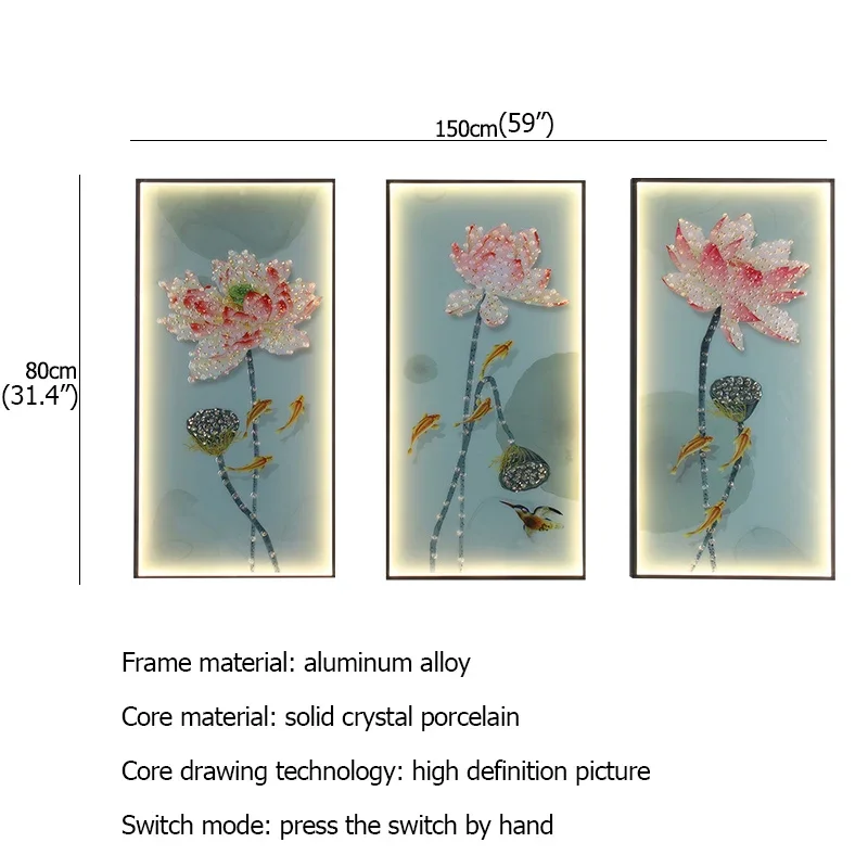 BUNNY Wall Sconces Light Three Pieces Suit Lamps Lotus Figure LED Contemporary Creative For Home