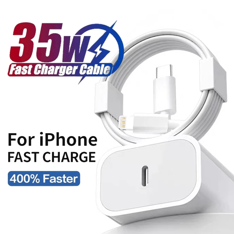 35W PD Original Charger Cable for iPhone 13 12 11 Pro 8 14 Plus XS Max XR X iPad mini 3 4 Air Fast Charging Data Cable 1m 2m 3m