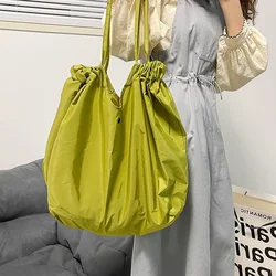 Portable Shopping Bags Waterproof Folding Oxford Bag All-match Shopper Large Capacity Eco-friendly Shoulder Underarm Casual Tote