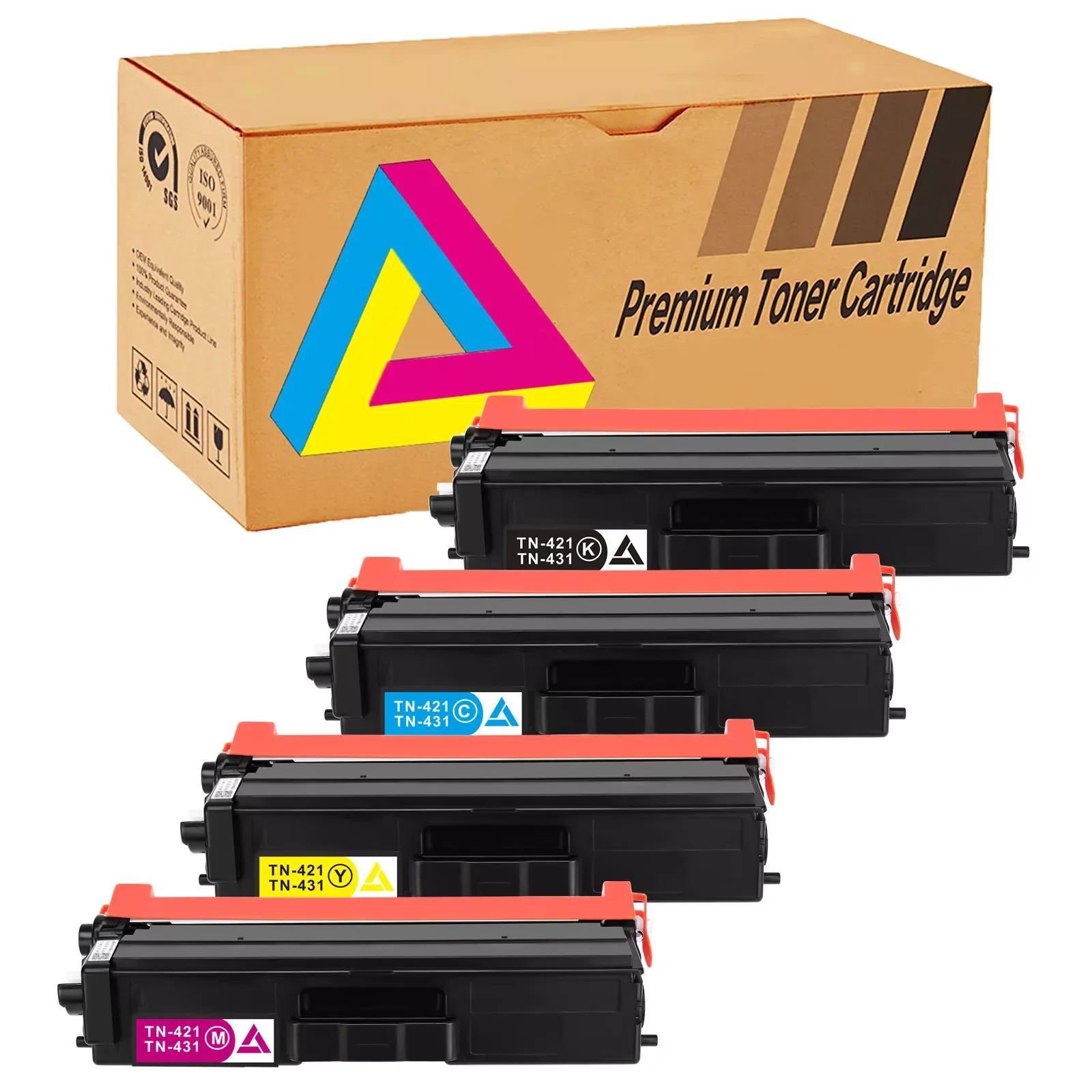 4 Pack TN431 Toner Cartridges for Brother MFC-L8610CDW HL-L8360CDWT HL-L8260CDW