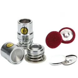 500Set/lot #16-60 13sizes Round Fabric Aluminum Covered Cloth Button W/1 Tool Metal Bread Shape For Handmade DIY