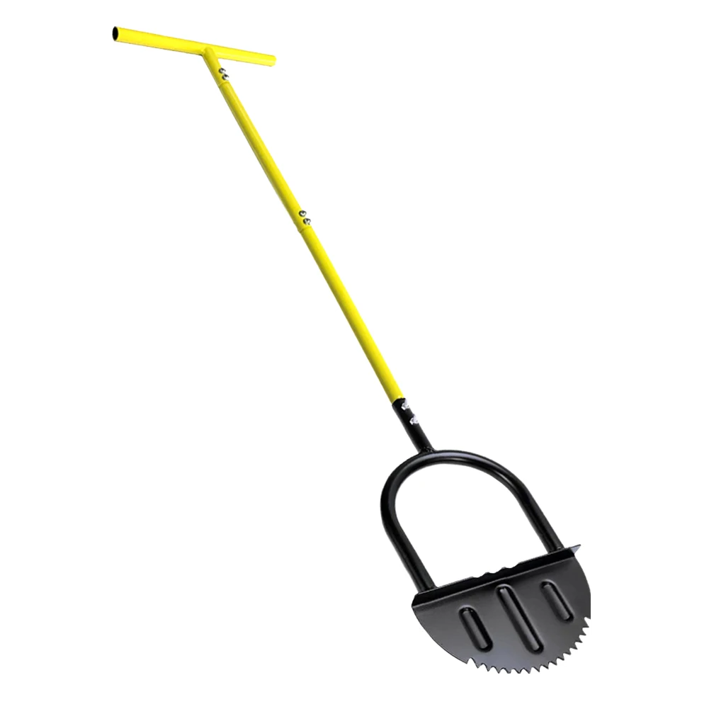 Half Moon Edger Trimming Shovel Manual Saw-Tooth Hand Lawn Trimming Tool with T-Grip Landscaping Edging Tools for Sidewalk Grass