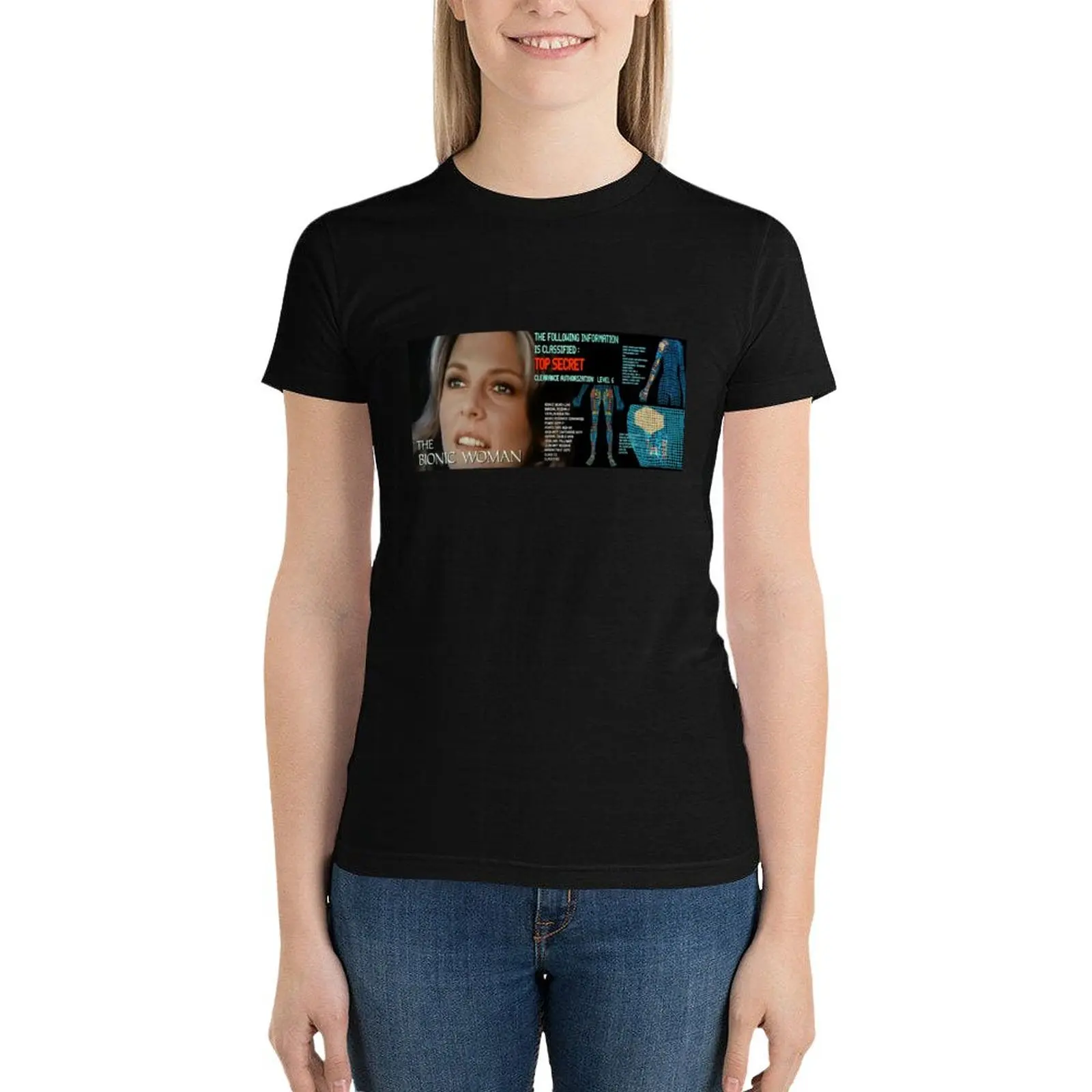 

The Bionic Woman T-Shirt plus size tops kawaii clothes lady clothes summer tops luxury designer clothing Women
