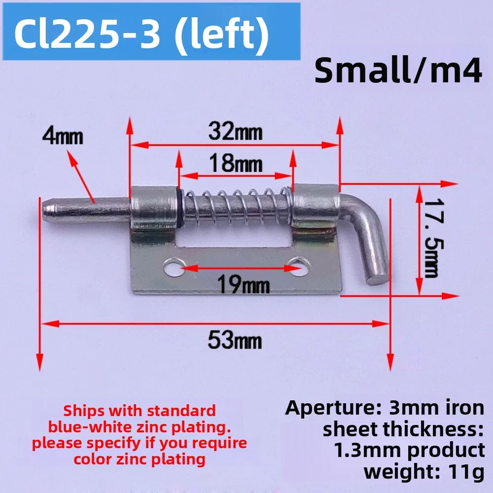 Spring Loaded Latch Pin 304 Stainless Steel Silver Window Cabinet Hinges Security Door Bolt Latch For Household Hardware