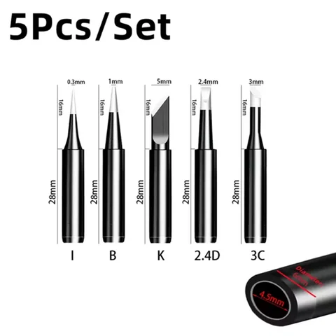 5 lödkolvar med 900M lödkolvshuvud, elektriska lödkolvshuvuden i varma, bara koppar 8 best sales lödkolvspets - №1