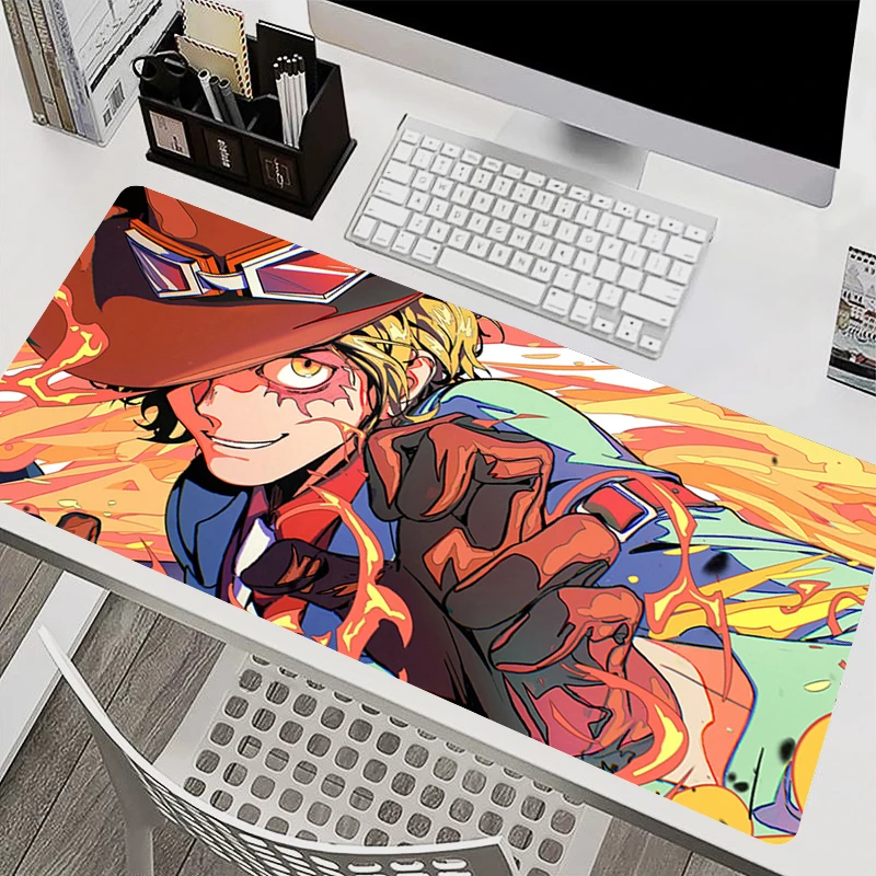 Mouse Pad PC Accessories Keyboard Pad Office Desk Mat Anti Slip HD Mousepad Rubber Tablet Pad One Piece Sabo Gaming Extended Pad