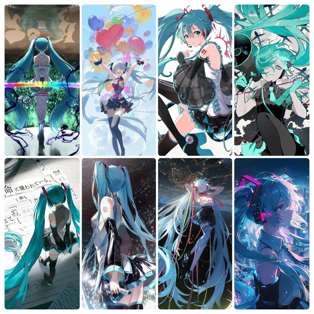 Klassisches Anime H-Hatsune Miku Diamant-Mosaik-Kunst DIY Diamantmalerei-Set 5D Handgefertigte Wanddekoration Geschenk