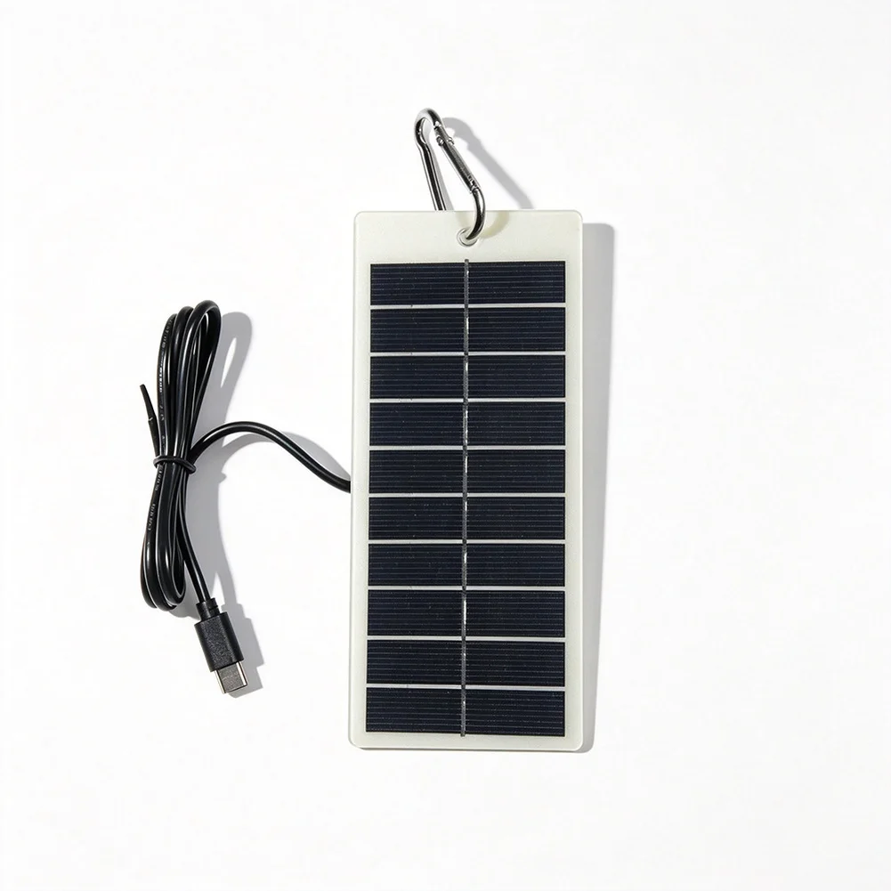 Polycrystalline Silicon Solar Panel Charger For 3W 5V USB-C for Ring For Doorbell and Outdoor Security Cameras
