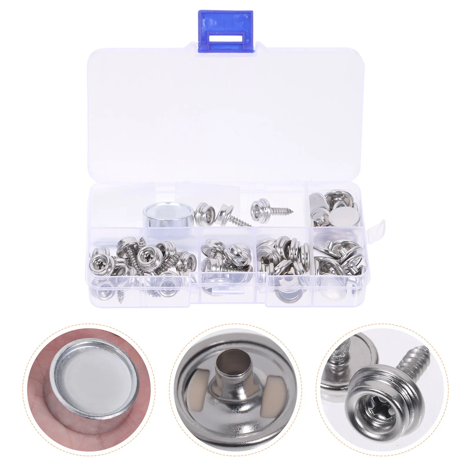 

1Set Stainless Steel Canvas Snap Kit Heavy Duty Snap Fastener Tool for Furniture Boat Yacht Outdoor Tarpaulin Tent DIY