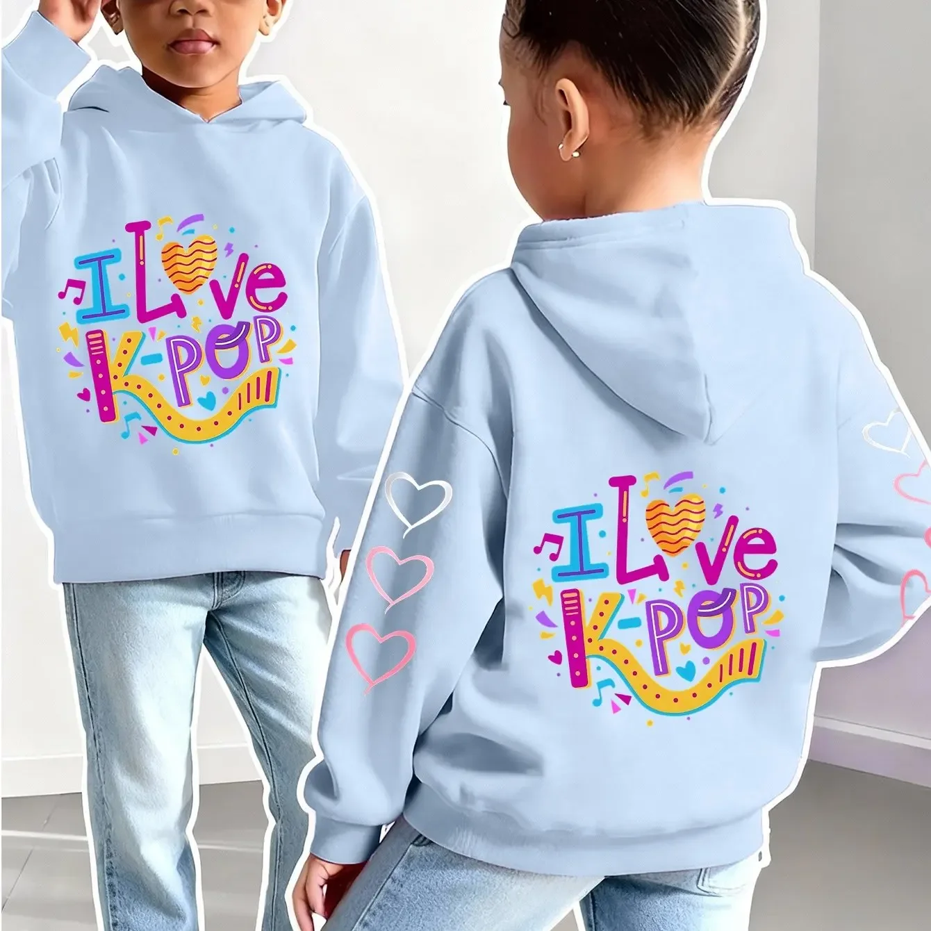 A Vibrant Tribute to Korean Music And Fashion This Hooded Sweatshirt  It'S a Long-Sleeved Casual Top Perfect