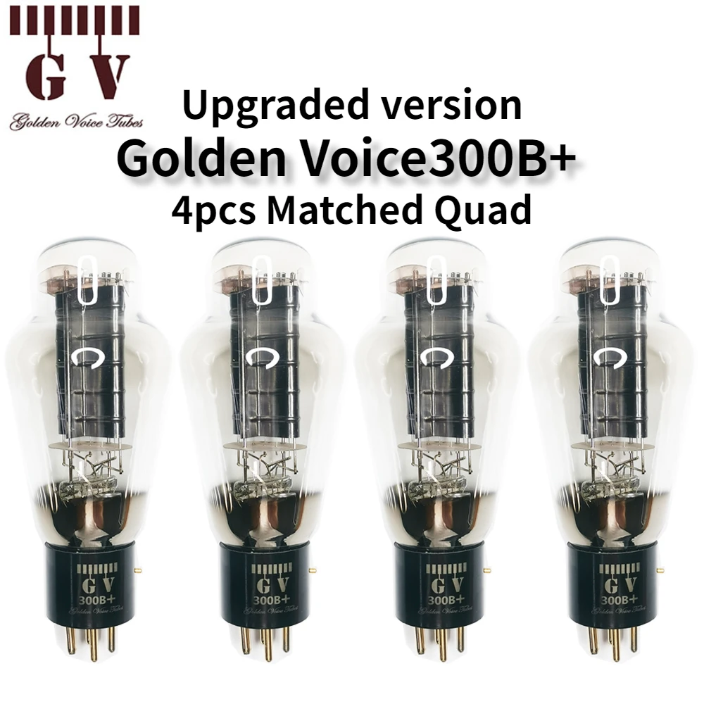 Golden Voice 300B 300B+  300B PLUS Vacuum Tube Replacement Upgrade 300B DIY Amplifier High Fidelity Matched Quad