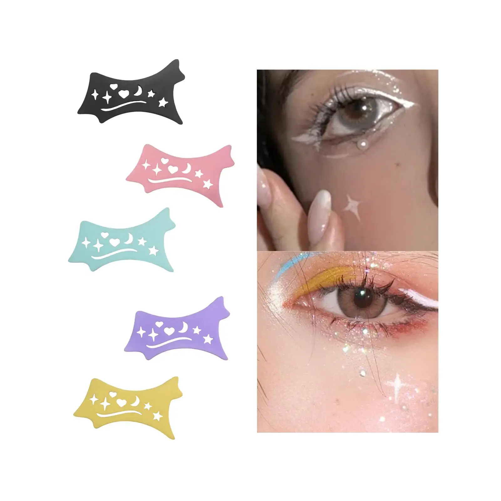 Eyeliner Stencil Multipurpose Portable Makeup Tool Eye Applicator Tool Eyeshadow Eyeliner Tool for Beginners Women Girls Lady