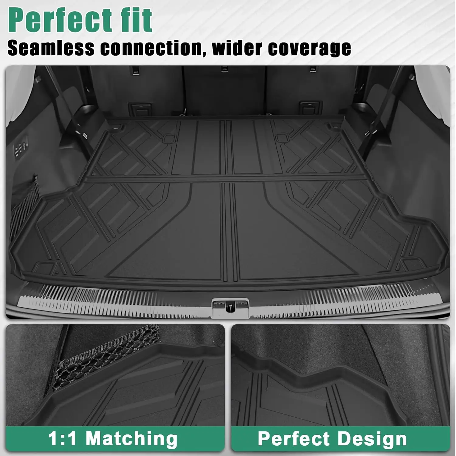 2017 - 2026 Trunk Application, Custom - Fit Cargo Liner, All - Weather Protection, 3D Shaped Laser Measured TPE Cargo Mat