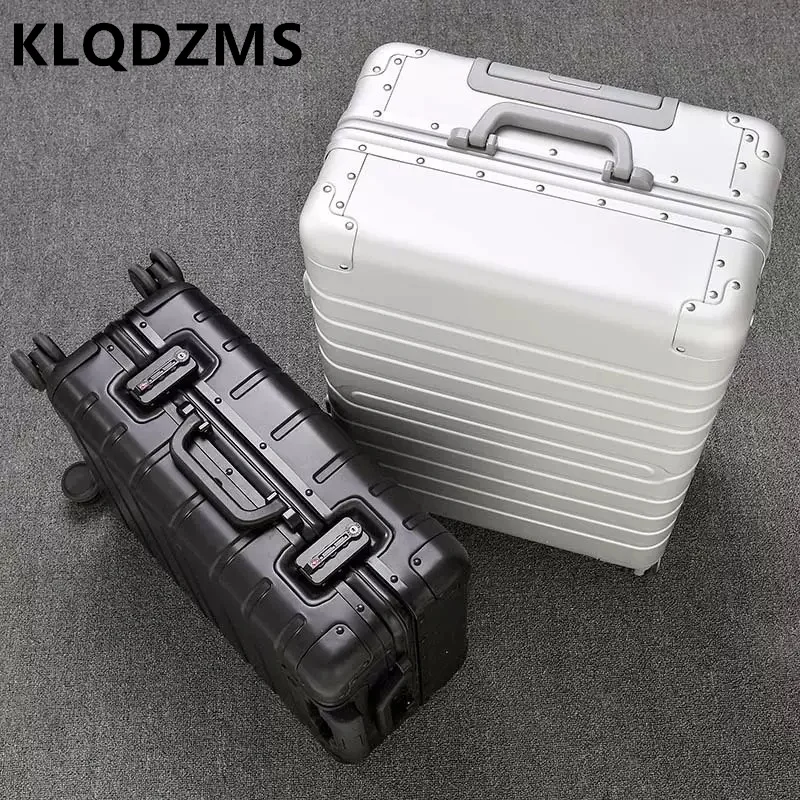 

KLQDZMS 20 Inch Portable All Aluminum Magnesium Alloy Cabin Luggage Bag Female 24 Inch Password Travel Suitcase Student Fashion