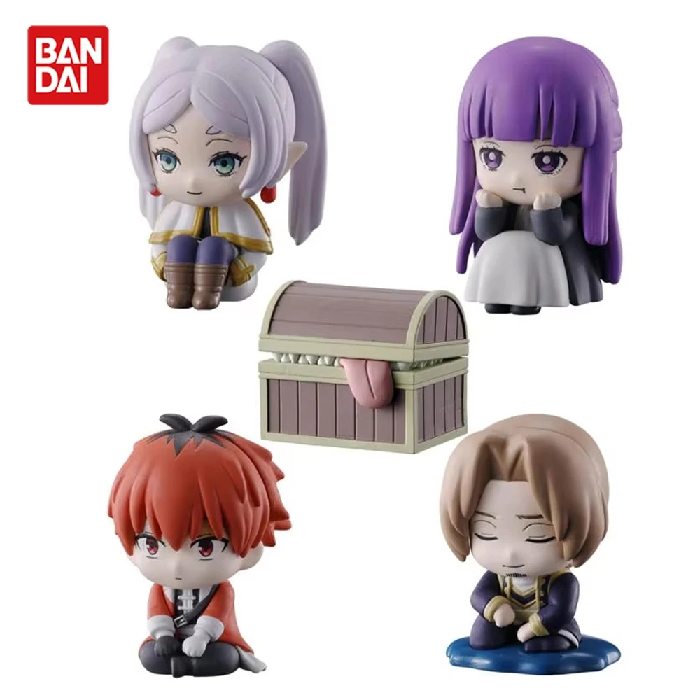 Em estoque original bandai frieren: além do fim da jornada esperando pelo ornamento versão q figura de ação frieren samambaia mini modelo