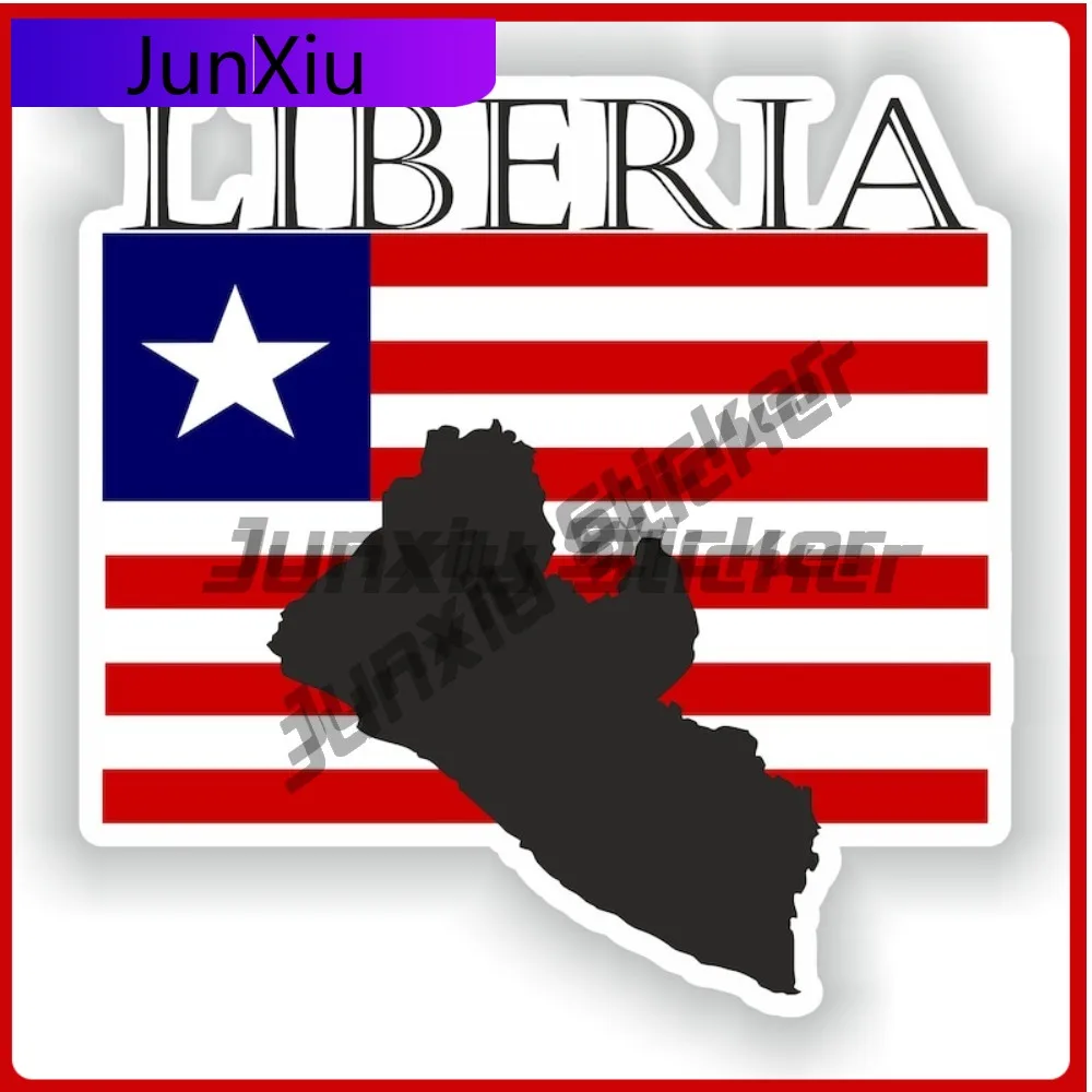 

Liberia Graphic Cool Car Weatherproof Sticker Decoration Car Truck Waterproof UV Decal Door Resistant Anti Stylish Cool Laptop