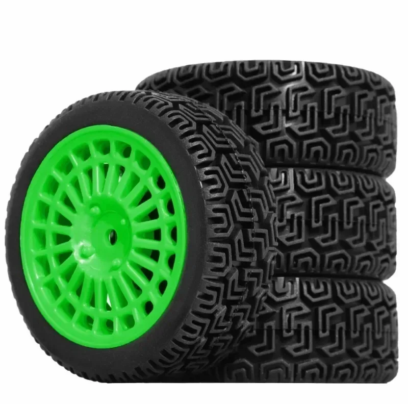 

4PCS 68mm Rally Tires for Tamiya XV01 XV02 TT01 TT02 PTG-2 - 1/10 RC Racing Car Rubber Wheel Tyre Upgrade Set