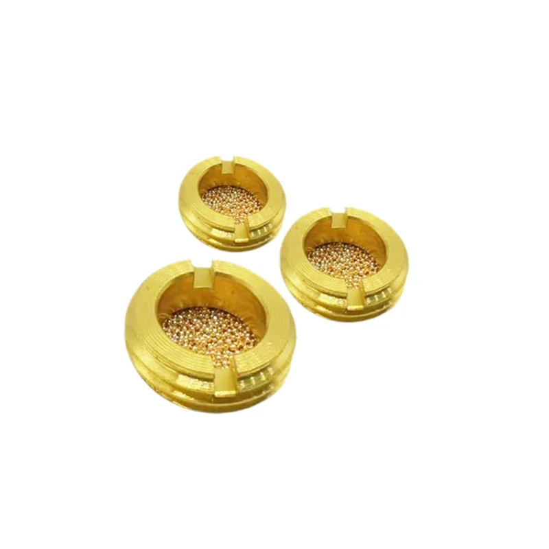 Copper Thread Powder Sintered Integrated Muffler, In-Line Circular Muffler, Sound-Removing, Filtering, Dust-Proof And Breathable