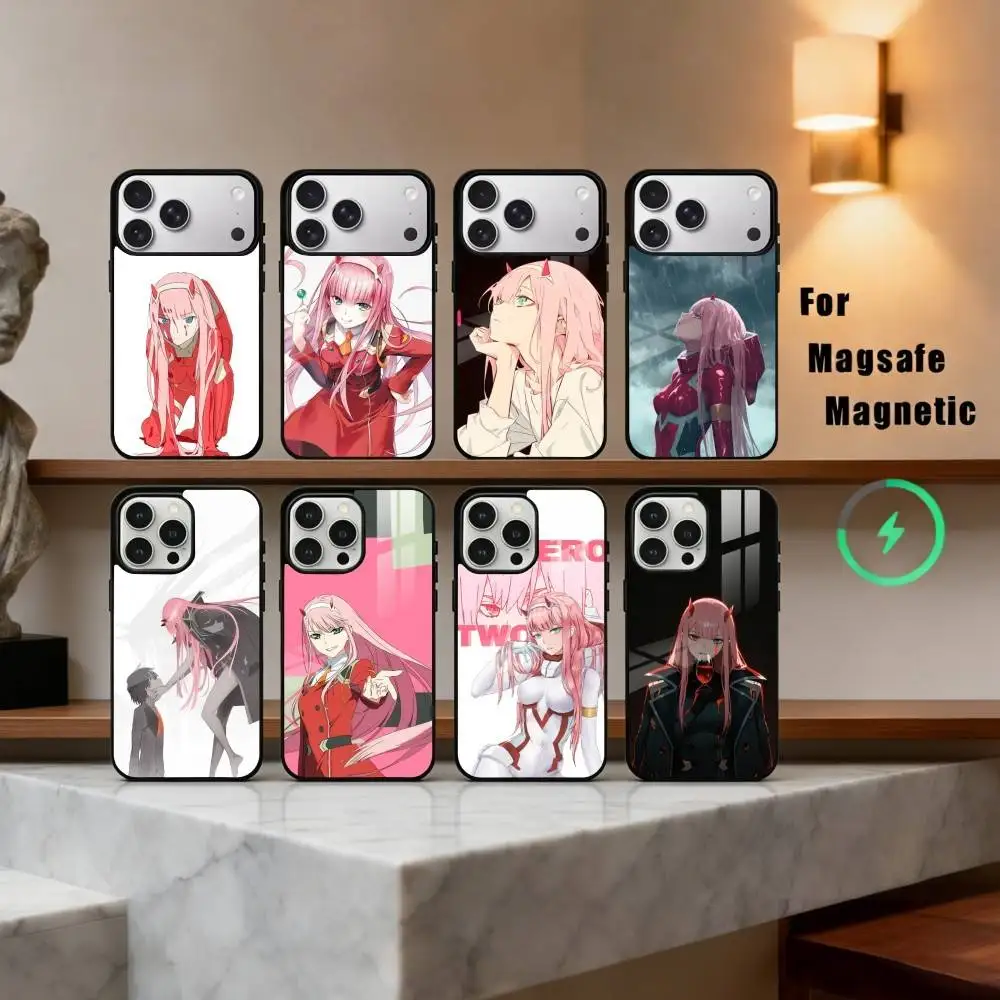 

Чехол для телефона D-Darling in The F-Franxx Zero Two для iPhone 17, 16, 15, 14, 13, 12, 11 Plus, Pro Max, магнитный, для беспроводной зарядки Magsafe