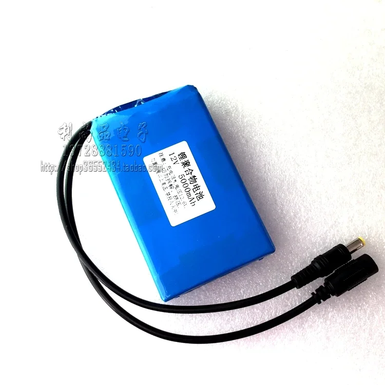 Bateria litowo-jonowa o dużej pojemności 12V 5000mAh zasilacz monitorujący lampa czołowa LED znak na rynku nocnym skrzynka świetlna