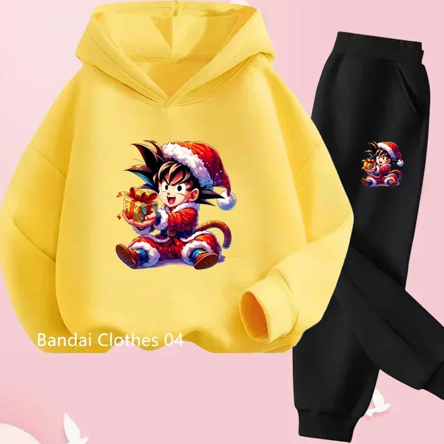 New Dragonball Goku Children\'s Clothing Boys Girls Christmas Gift Sweatshirt Spring and Autumn Casual Hoodie Pants Hoodies Set