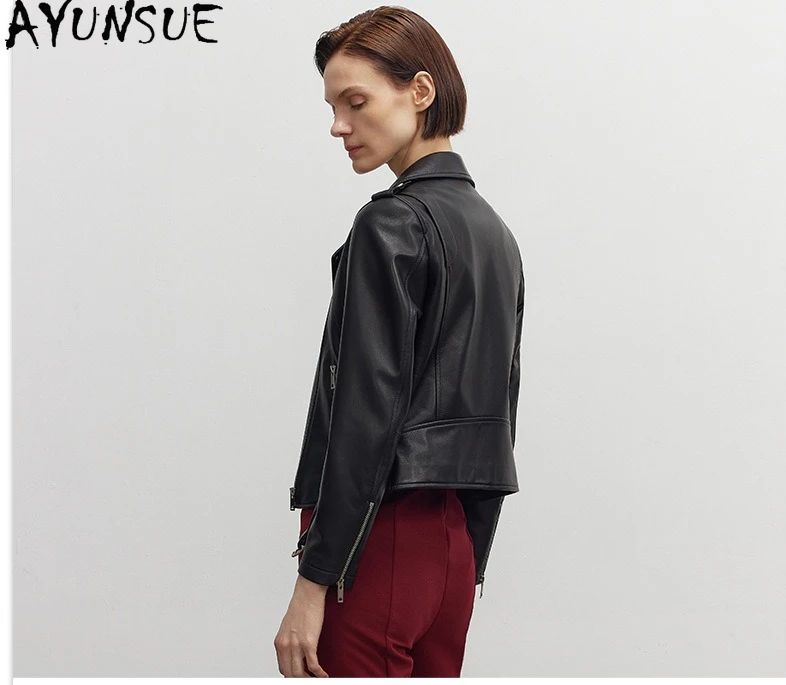 AYUNSUE veste en cuir véritable femmes 2025 manteaux en peau de mouton pour femmes nouveau dans les vêtements d'extérieur printemps automne vêtements Streetwear onderdelenха Жiichtха Ж misce