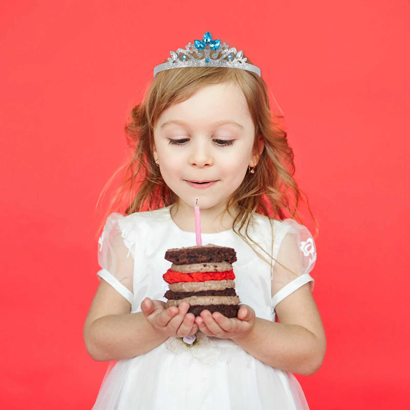 

Baby Girl Crystal Crown Headband Shiny Elegant Hairband for Birthday Party Wedding Kids Hair Decor Tiara Headpiece