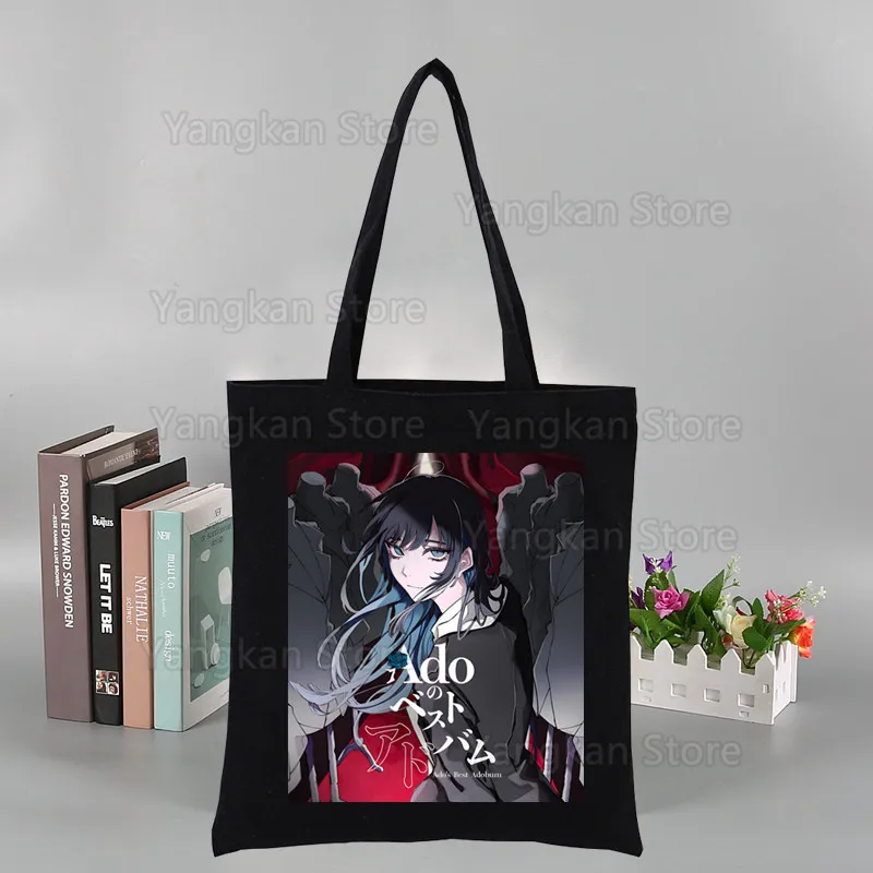 Ado WORLD TOUR Shopping Bag Letters Print Female Cloth Shoulder Bag Eco Handbag Tote Reusable Grocery Shopper Bags