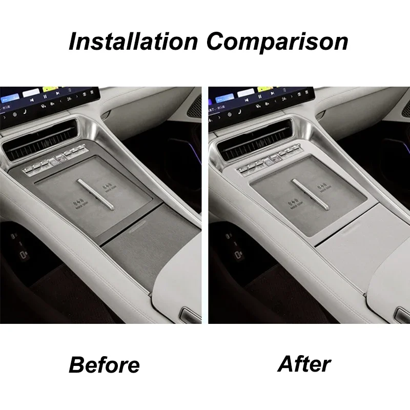 For Denza N9 2025 Car Central Control Panel Protective Patch Wireless Charging Sticker Car Interior Accessories