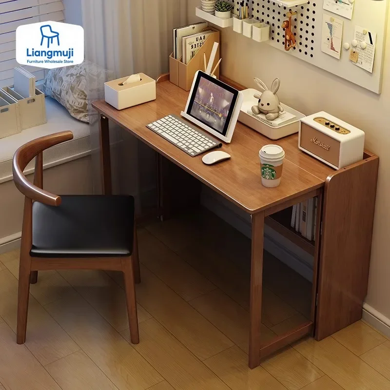 

Рабочий складной стол для учебы и работы, компактный деревянный складной стол для спальни, усовершенствованный практичный стол для ноутбука, мебель