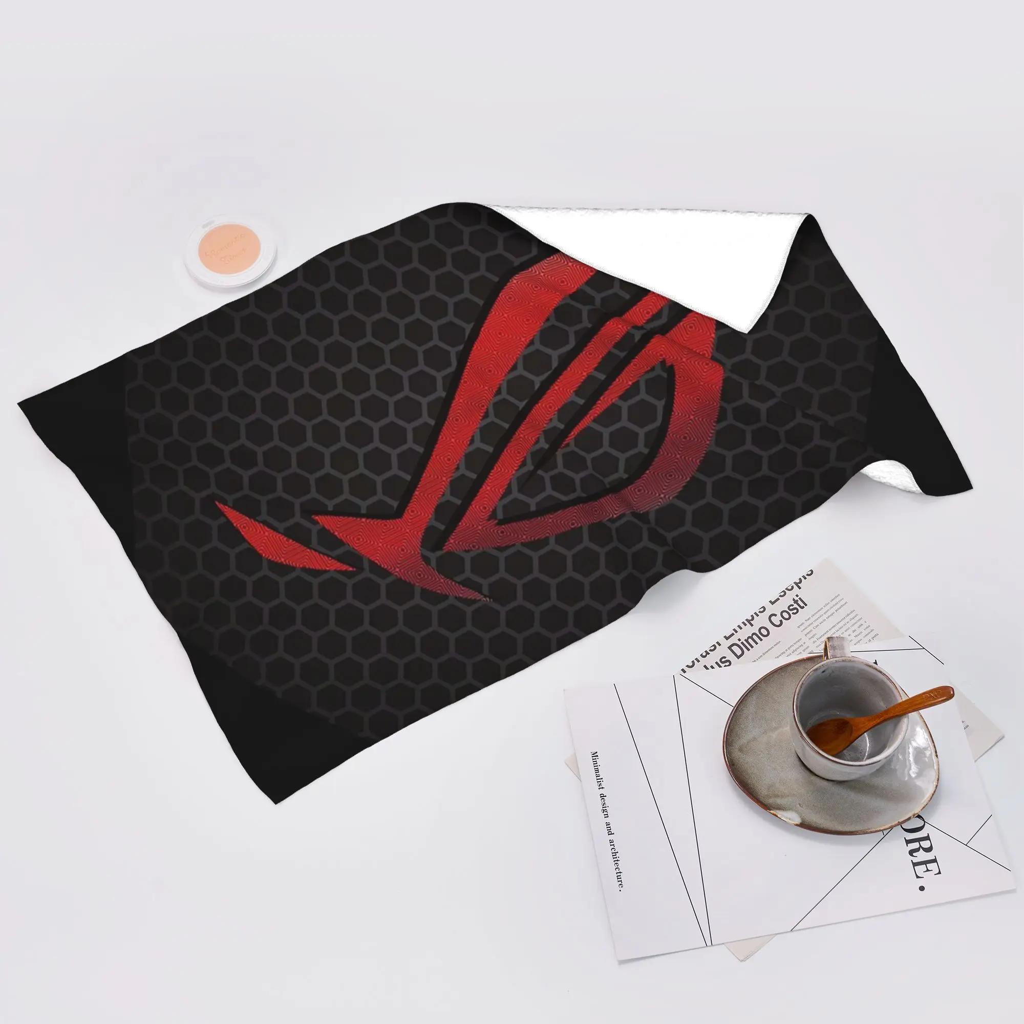 Custom Asus Rog Future Hexagon Soft Face Towel Quick Dry Pool Bath Cotton Towels Absorbent