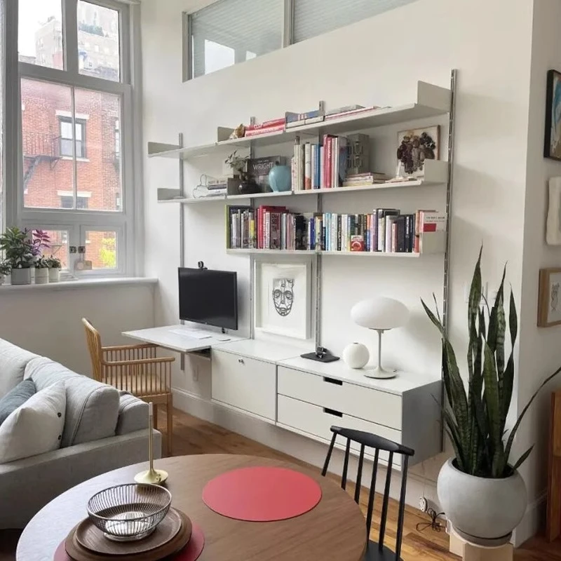 

Простая стойка для украшения стен, витрина, легкая роскошная перегородка, полка, настенная креативная подъемная книжная полка