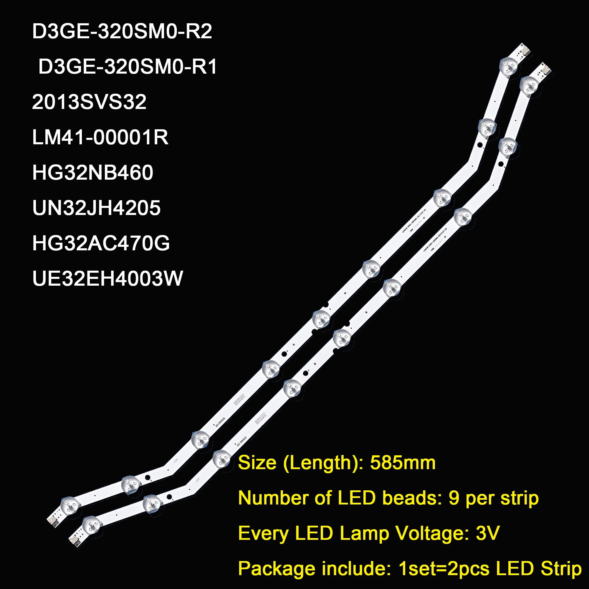 LED para TV de 32 pulgadas, luz para BN96-33972A, 2013SVS32, DF320AGH-R1, D3GE-320SM0-R2, BN64-YYC09, BN96-27468A, 100%, nuevo