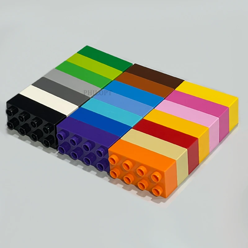 Große Partikel Bausteine Haus Fenster Wand Türen Haushalts Zubehör Kinder Hots Ziegel Diy Spielzeug Für Kinder Mädchen Set Geschenk