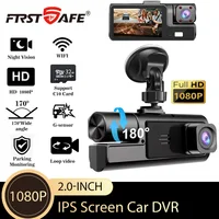 Cámara WIFI 3 para coche DVR Mini 1080P, cámara de salpicadero interior para vehículo, grabadora DVR de tres canales, grabadora de vídeo, Mini videocámara Dashcam