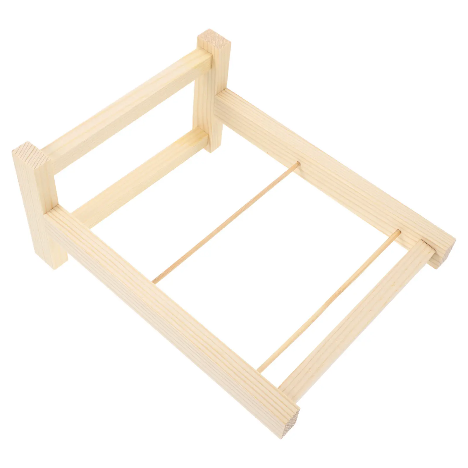 

Mini Clothes Hangers Rack Wooden Garment Organizer Standing Closet Drying Display Rack for Dollhouse Wardrobe Accessories